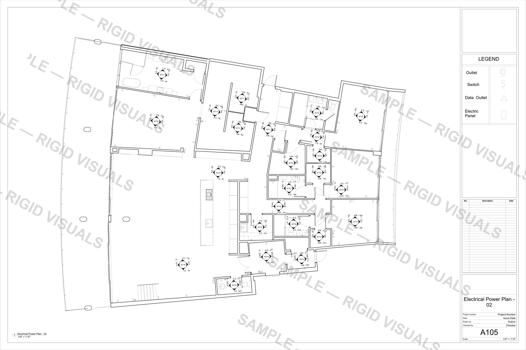 Electrical power plan sheet
